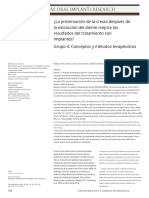 Español Does Ridge Preservation Following Tooth Extraction Improve Implant Treatment Outcomes - A Systematic Review Group 4 - Therapeutic Concepts & Methods - En.es