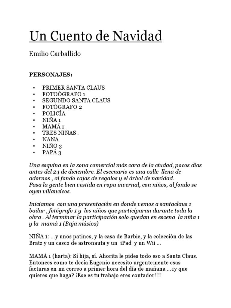 Escéptico Hacer deporte Camello Un Cuento de Navidad PDF | PDF | Papá Noel | Navidad