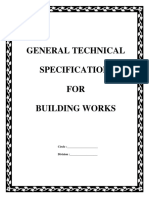 General Technical Specifications FOR Building Works: Circle: - Division