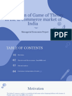 Game Theory Application in India's E-commerce Market