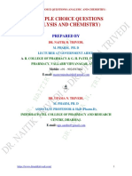 Dr. Naitik D Trivedi & Dr. Upama N. Trivedi: Multiple Choice Questions (Analysis and Chemistry)