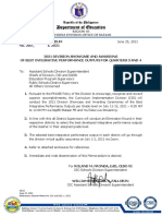 Division Memorandum No. 260 S. 2021