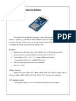 Micro SD Card Module For Arduino: Features