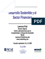 Desarrollo Sostenible y El Sector Financiero