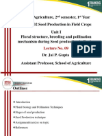 Floral Structure, Breeding and Pollination Mechanism During Seed Production in Barley