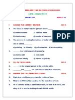 Physics and Chemistry 25: Sub: Marks