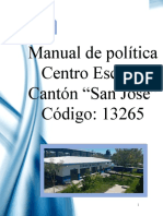 MANUAL DE POLITICA-CENTRO ESCOLAR CANTON SAN JOSE-13265