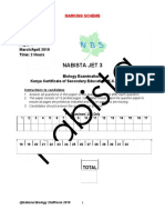 Nabista Jet 3: 231/1 Biology Theory Paper 1 March/April 2019 Time: 2 Hours