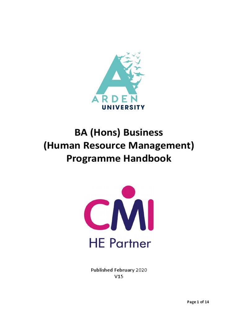 BA (Hons) Business (Human Resource Management) Programme Handbook | PDF ...
