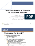 Geographic Routing in Vehicular Ad Hoc Urban Networks