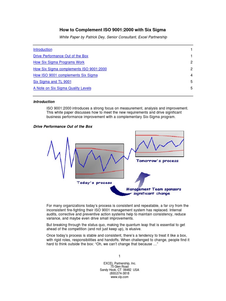 Integrating Six Sigma with ISO 9001 | PDF | Finance & Money Management