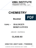 Poornima Institute Class XII Haloalkane Booklet