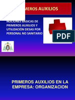 Primeros Auxilios y Manejo DESA