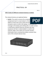 Practical: 04: AIM: Study of Different Network Devices in Detail