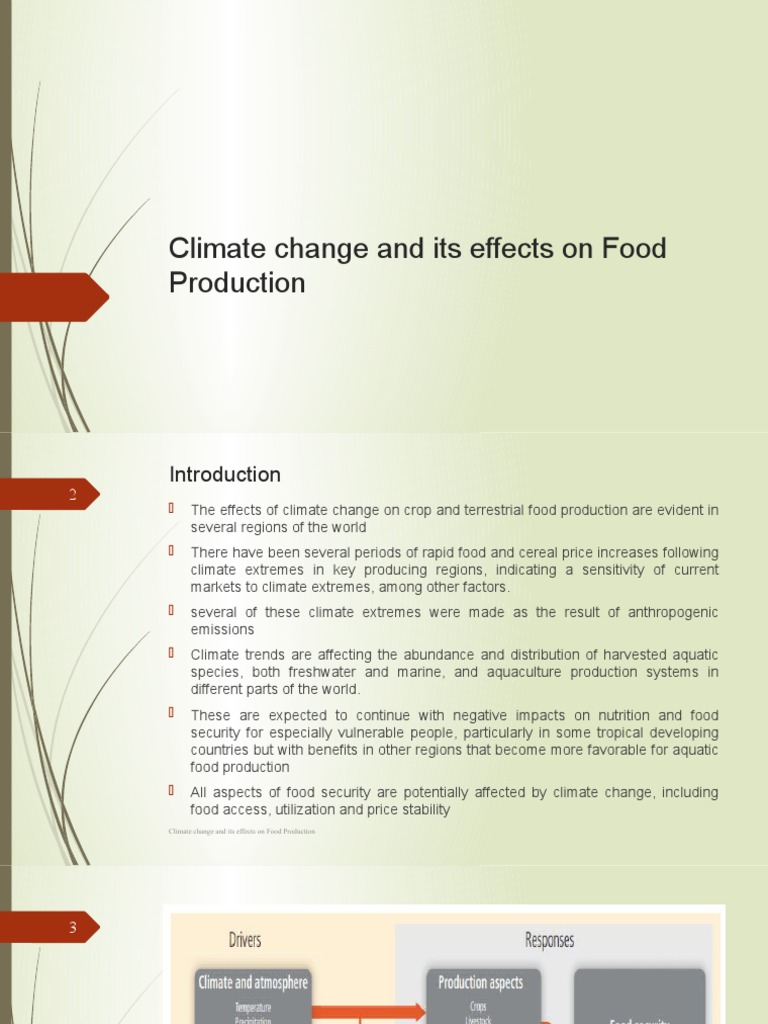 Climate Change's Impact on Food Production | PDF | Climate Change ...