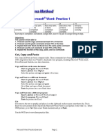 Beginning Microsoft Word: Practice 1: Cut, Copy and Paste