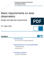 Basic Requirements On Area Dosemeters: Design and Type Test Requirements