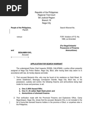Search Warrant