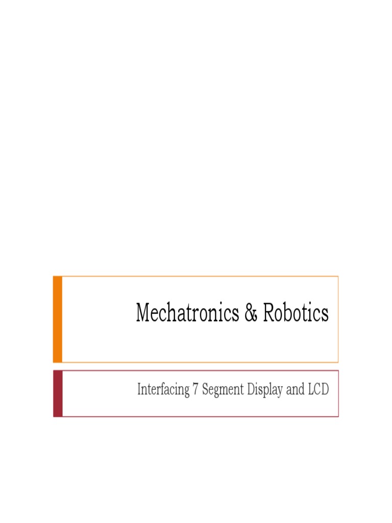 Interfacing 7 Segment Display and LCD | PDF | Liquid Crystal Display ...
