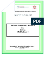 National Competency Standard For Baking NTVQF, Level 1: National Technical and Vocational Qualification Framework