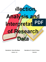 Collection, Analysis and Interpretation of Research Data