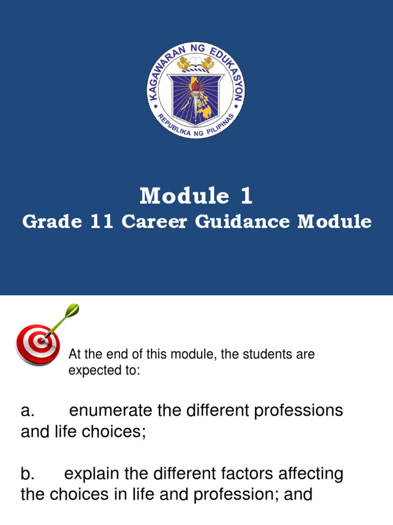 Grade 11 Career Guidance Module | PDF | Personality Type | Profession