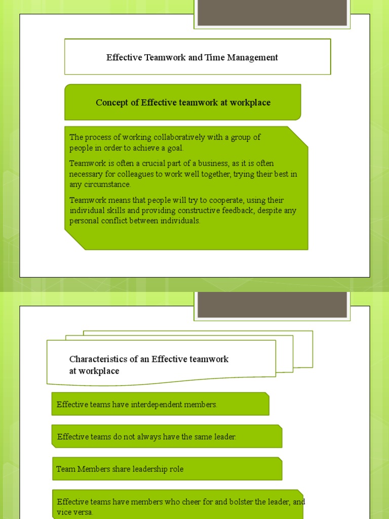 Effective Teamwork and Time Management | PDF | Time Management ...