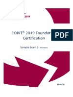 Cobit 2019 Foundation Certification: Sample Exam 1