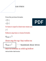 Ilisan Ang Rho Ug R Kay Radius Na: Maximum Shear Stress