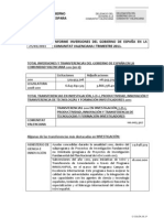 INFORME INVERSIONES DEL GOBIERNO DE ESPAÑA EN LA COMUNIDAD VALENCIANA