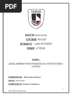 BATCH-2020-2025 Course-Ba LLB Subject - Law of Torts First - 1