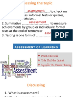 FINAl - GROUP 1 Presentation For ASSESSMENT OF LEARNING