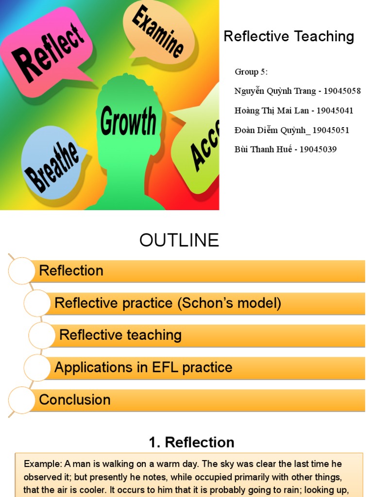 Group 5 - Reflective Teaching FINAL | PDF | Reflective Practice | Teachers