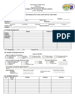 Student Information and Anecdotal Record