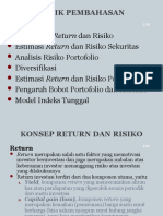 Portofolio Investasi - Return Yang Diharapkan Resiko Portofolio