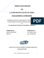 Dissertation Report ON A Comparative Study of Asset Management Companies