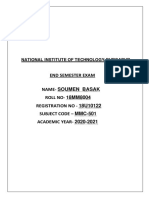 End Semester Exam: National Institute of Technology Durgapur