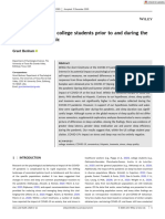 Stress and Sleep in College Students Prior To and During The COVID 19 Pandemic