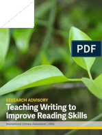 Teaching Writing To Improve Reading Skills: Research Advisory