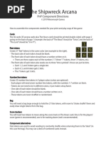 The Shipwreck Arcana: PNP Component Directions