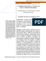 Considerações Sobre A Cláusula de Raio No Direito Brasileiro