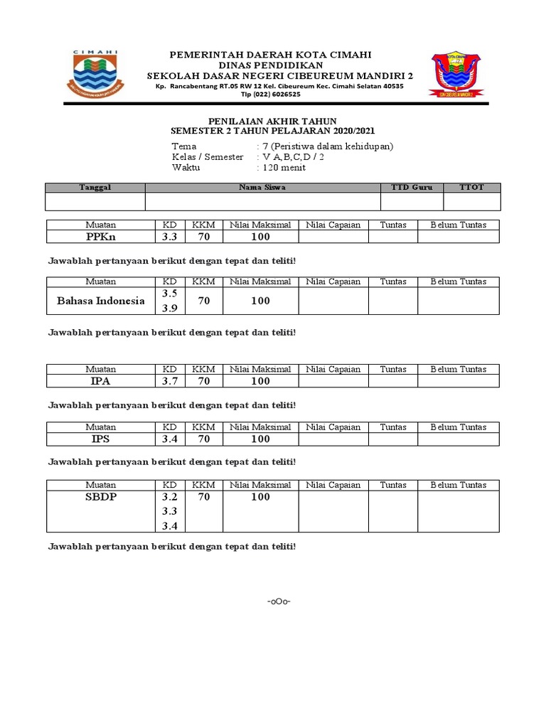 Contoh Master Soal | PDF