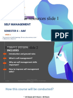 Human Resources Slide 1: Self Management
