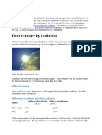 Heat Transfer by Radiation: Infrared Radiation Electromagnetic Radiation