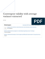 Convergent Validity With Average Variance Extracted: Related Papers