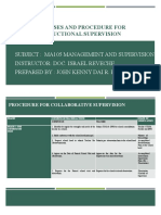 Processes and Procedure For Instructional Supervision