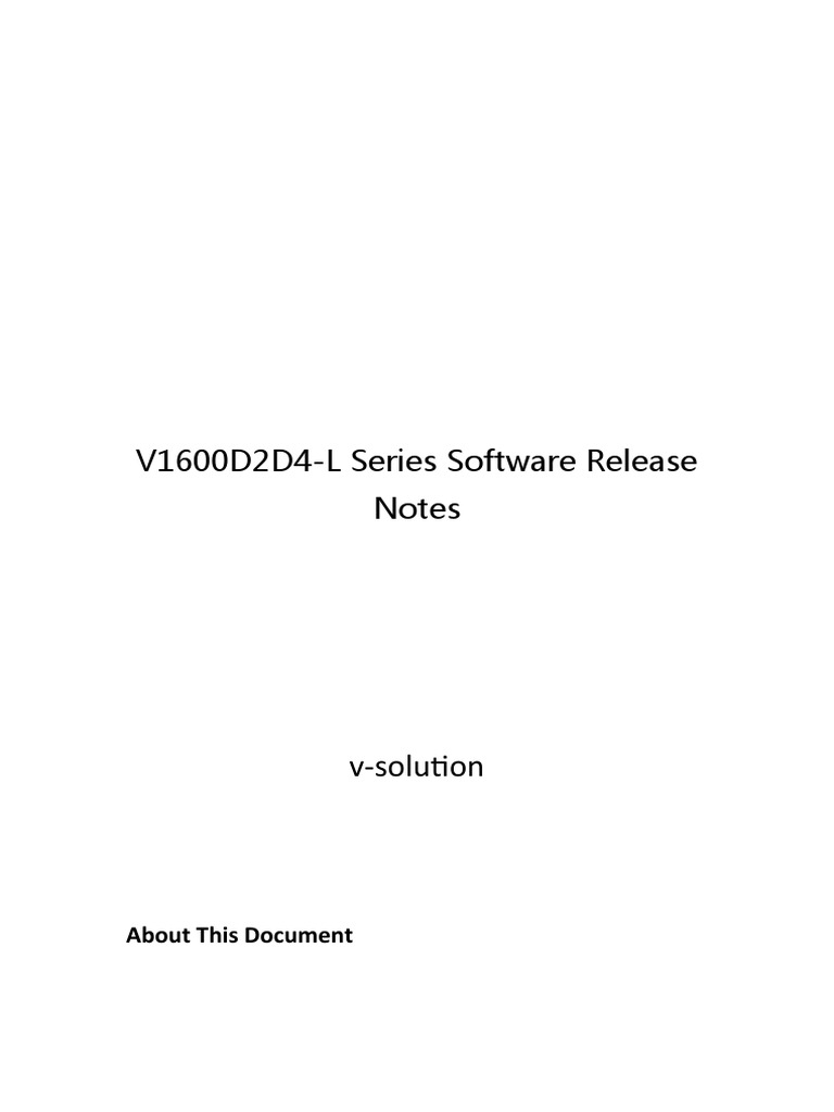 V1600D2D4-L Series Software Release Notes | PDF | World Wide Web ...