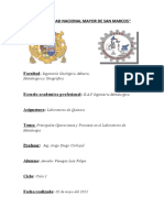 Operaciones y Procesos en Laboratorio de Metalurgia