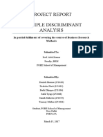 Project Report Multiple Discriminant Analysis: in Partial Fulfilment of Covering The Course of Business Research Methods