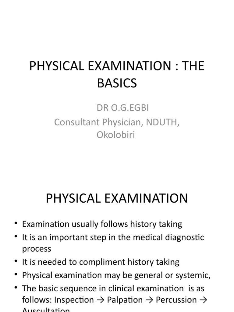 PHYSICAL EXAMINATION Notes PDF Heart Physical Examination